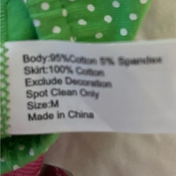 'Spoiled Rotten' Pink & Green Dog Dress - Picture 4 of 4